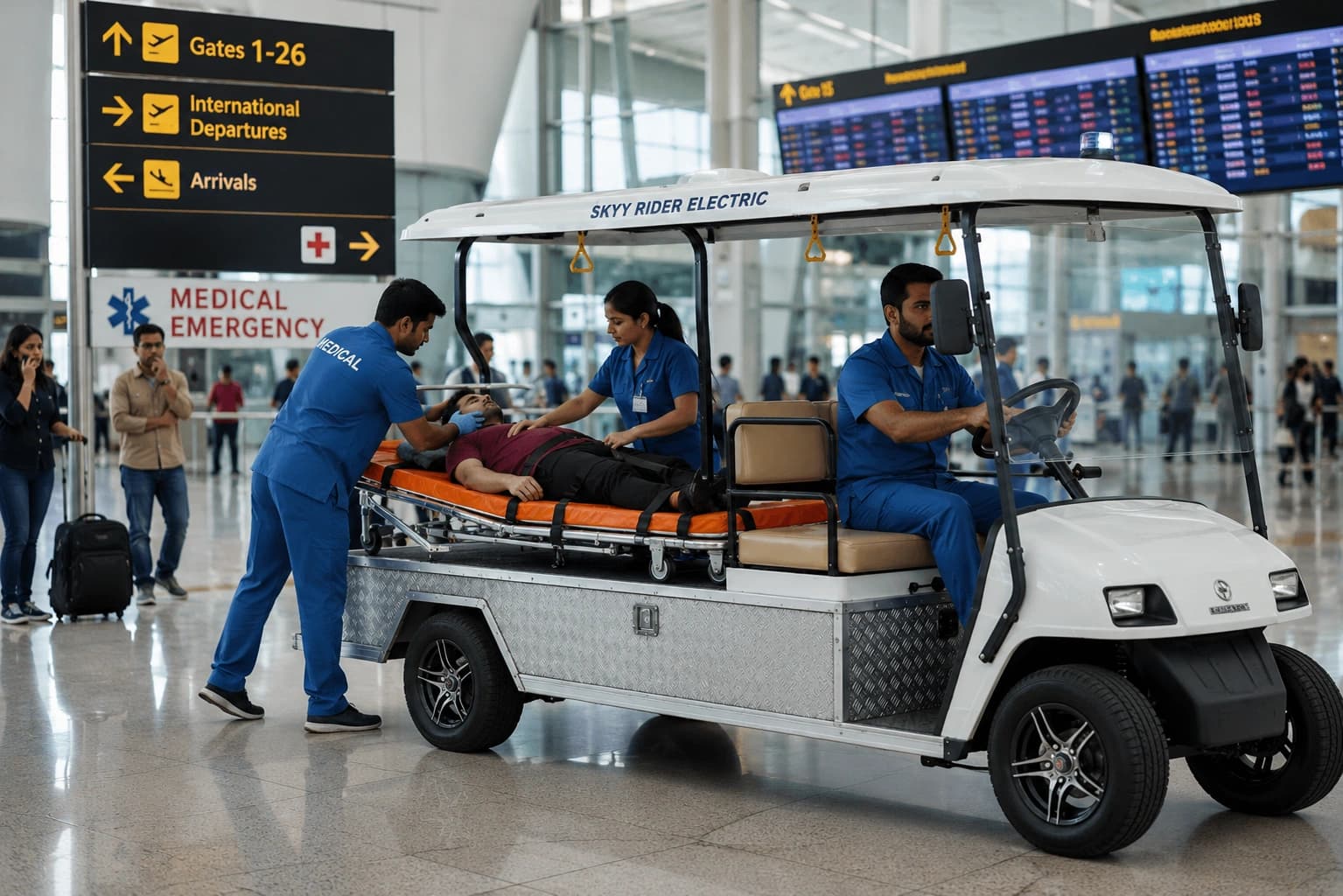 AMBULANCE — Professional Orange Stretcher for Flexible Patient Transfers